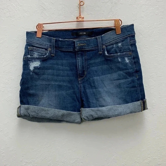 JOE’S IRISA DISTRESSED DARK WASH DENIM SHORTS SIZE 26 - Picture 6 of 6